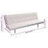 Sofá cama con dos cojines cuero artificial ajustable