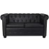 Sofá Chesterfield de 2 plazas cuero sintético