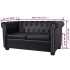 Sofá Chesterfield de 2 plazas cuero sintético