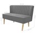 Sofá de tela gris claro 117x55,5x77