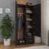 Armario de madera contrachapada negro 80x52x180