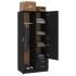 Armario de madera contrachapada negro 80x52x180