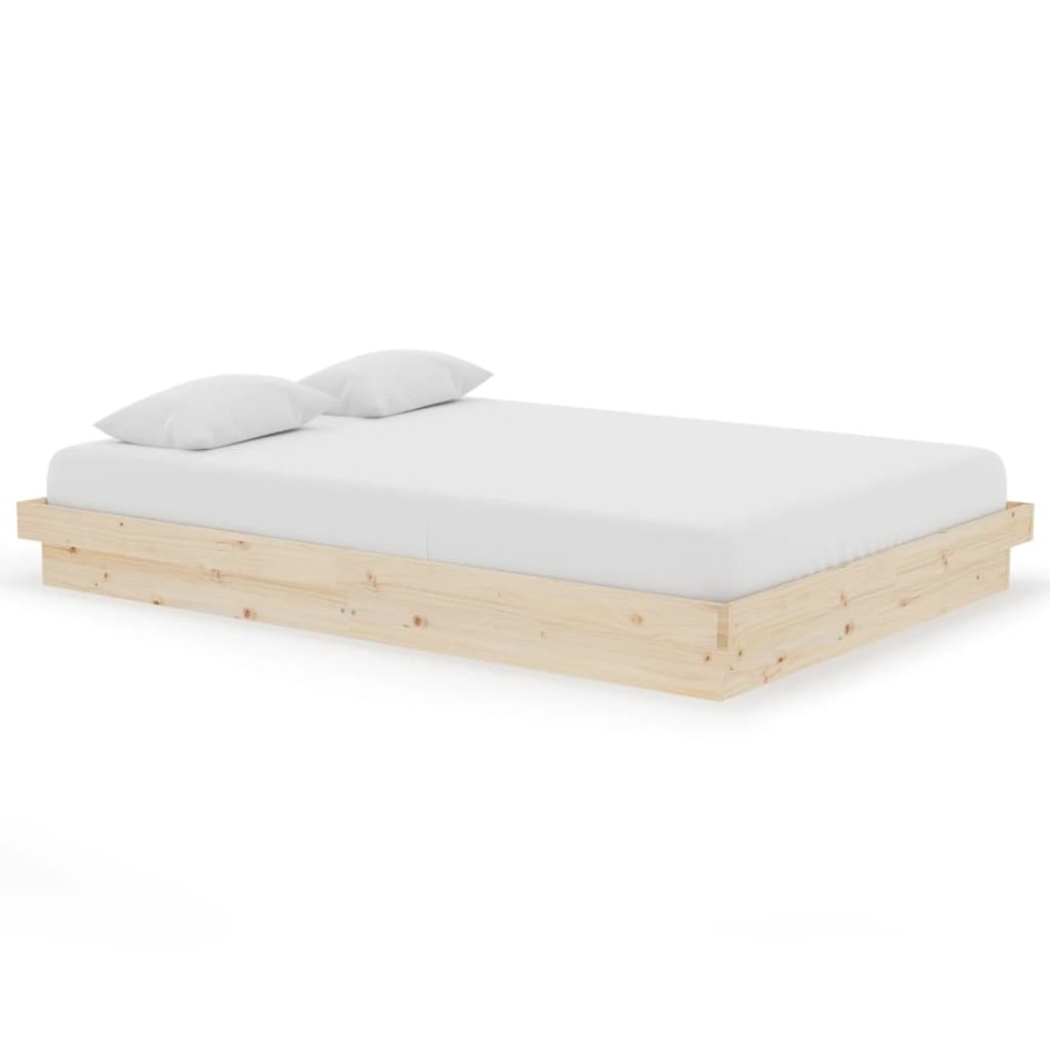 Estructura de cama madera maciza 140x200