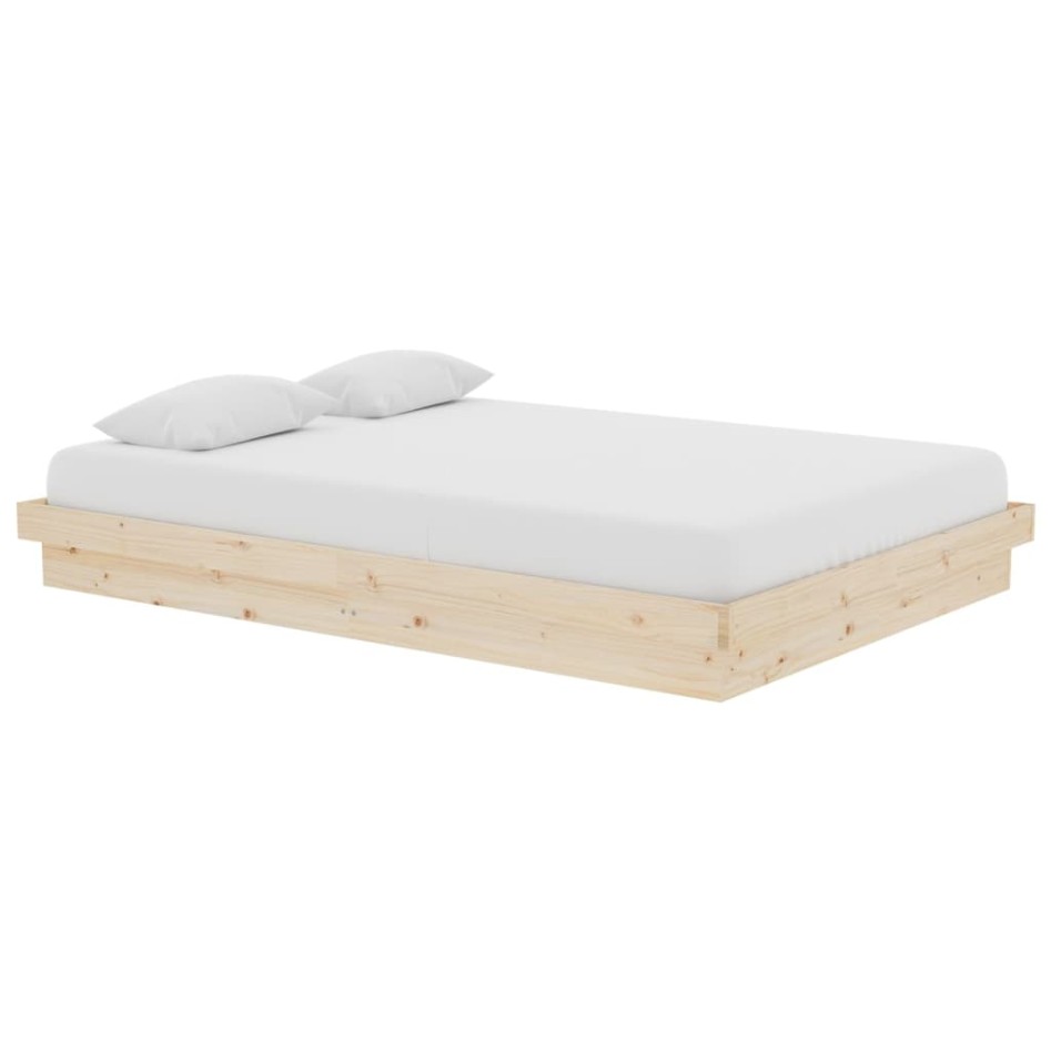 Estructura de cama madera maciza 140x200