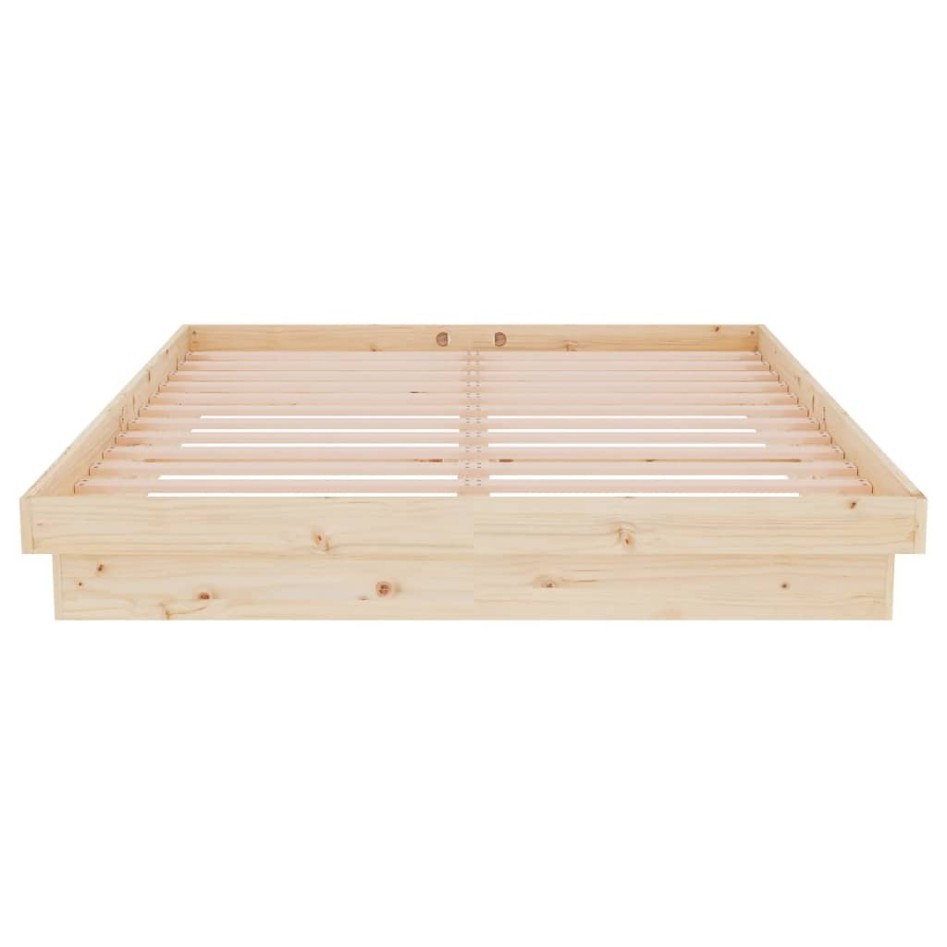 Estructura de cama madera maciza 140x200