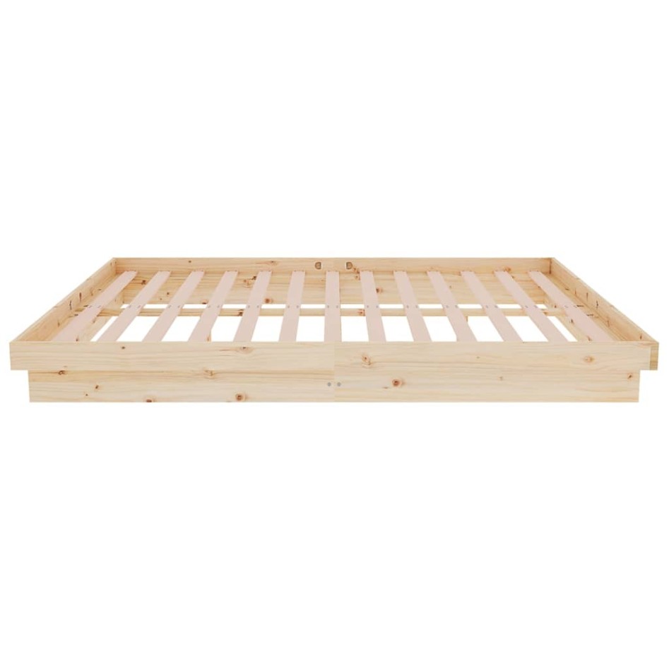 Estructura de cama madera maciza 140x200