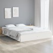 Estructura de cama sin colchón madera maciza blanco 140x200 cm