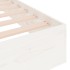 Estructura de cama sin colchón madera maciza blanco 140x200
