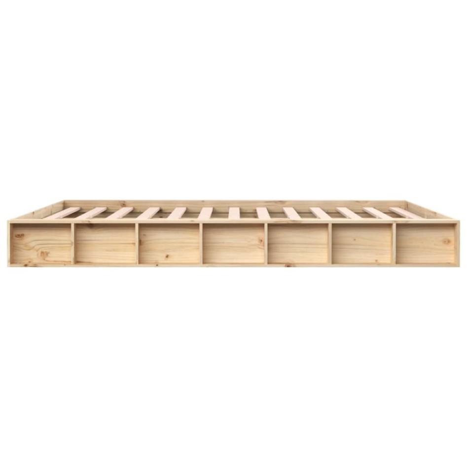 Estructura de cama de madera maciza 200x200