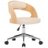 Silla de comedor giratoria madera curvada cuero sintético