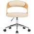 Silla de comedor giratoria madera curvada cuero sintético