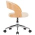 Silla de comedor giratoria madera curvada cuero sintético