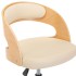 Silla de comedor giratoria madera curvada cuero sintético