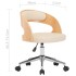 Silla de comedor giratoria madera curvada cuero sintético