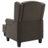 Sillón de masaje con reposapiés tela gris
