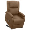 Sillón elevable tela marrón