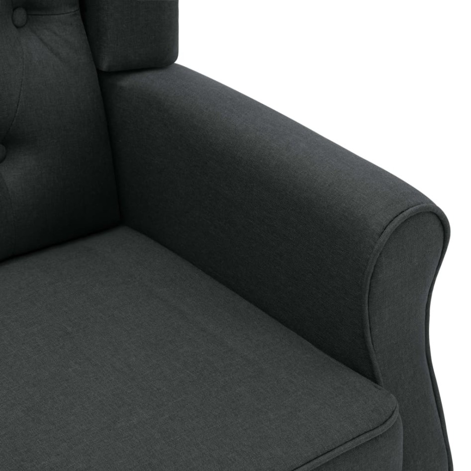 Sillón de masaje con reposapiés tela gris