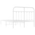 Estructura de cama de metal con cabecero blanca 120x190