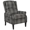 Silla reclinable de tela gris