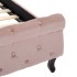 Estructura de cama sin colchón terciopelo rosa 140x200