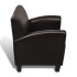 Sillón de cuero artificial marrón
