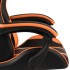 Silla gaming de cuero sintético negro y