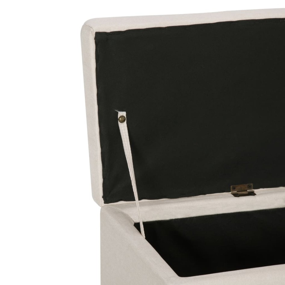 Banco con espacio de almacenaje 116 cm poliéster color