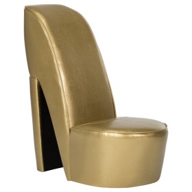 Sillón con forma de zapato de tacón cuero sintético