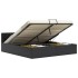 Cama canapé hidráulica cuero sintético negro 160x200