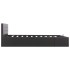 Cama canapé hidráulica cuero sintético negro 160x200