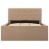 Cama canapé hidráulica cuero sintético capuchino 90x200