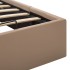 Cama canapé hidráulica cuero sintético capuchino 90x200