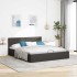 Cama canapé hidráulica de almacenaje sin colchón gris
