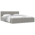Cama hidráulica almacenaje sin colchón gris claro 160x200