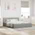 Cama hidráulica almacenaje sin colchón gris claro 160x200