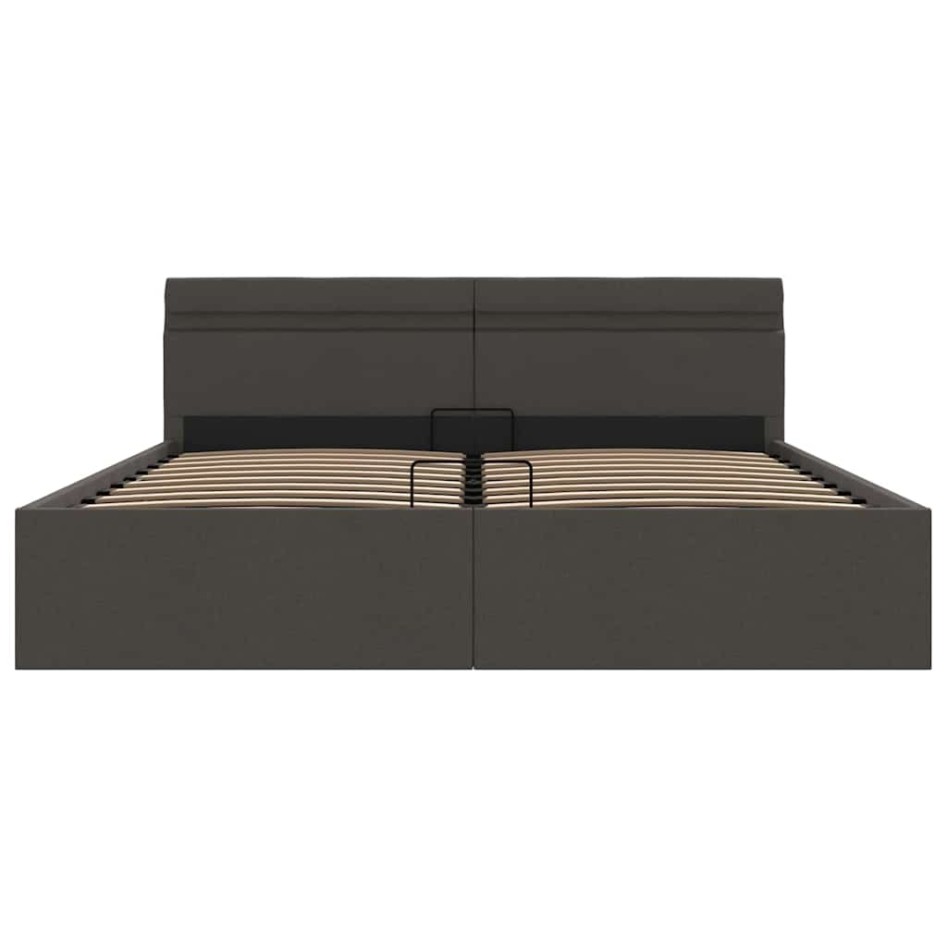 Cama canapé hidráulica de almacenaje sin colchón gris