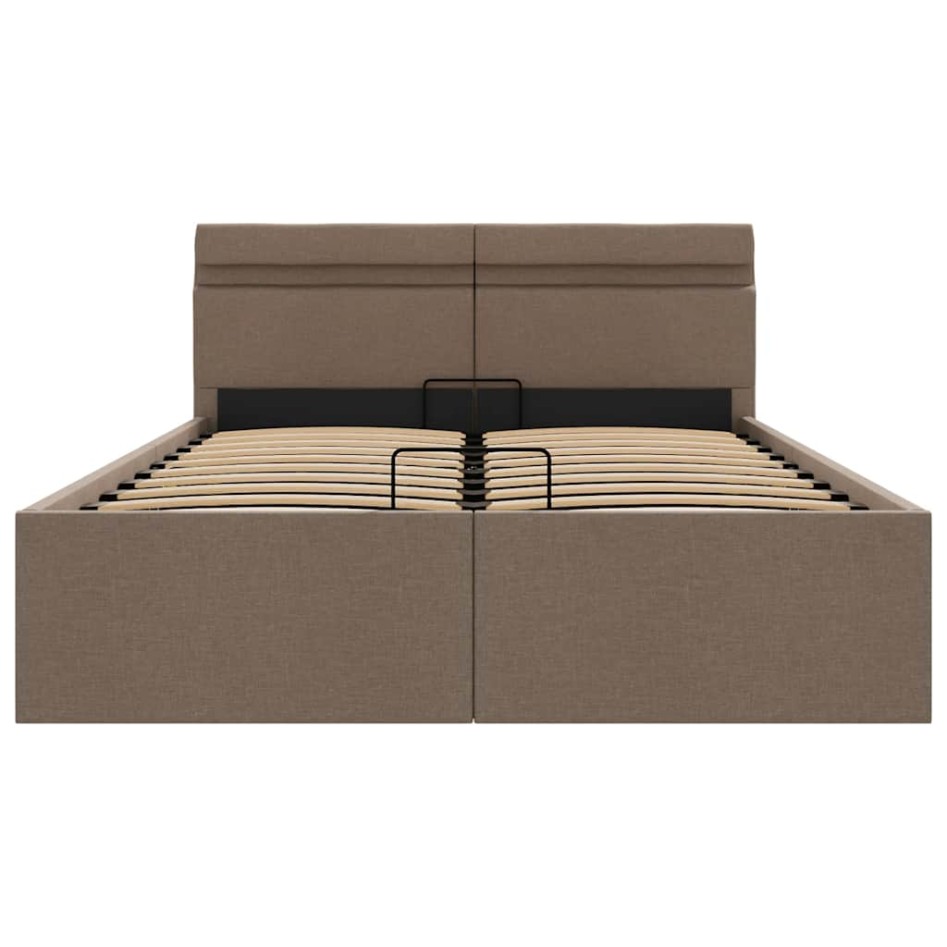 Cama canapé hidráulica almacenaje sin colchón taupe 140x200