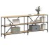 Mesa consola hierro madera ingeniería roble Sonoma 200x30x75
