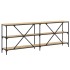 Mesa consola hierro madera ingeniería roble Sonoma 200x30x75