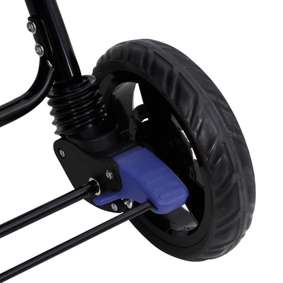 Carrito para gemelos tandem de acero azul