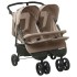 Carrito para gemelos de acero gris