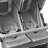 Carrito para gemelos de acero gris