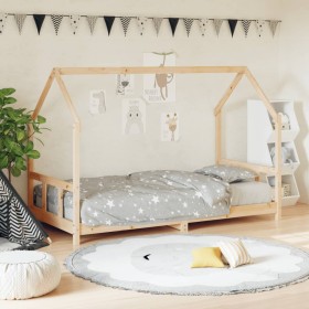 Estructura de cama infantil madera maciza de pino 90x190
