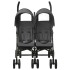 Carrito para gemelos de acero gris