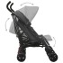 Carrito para gemelos de acero gris