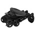 Carrito de bebés 3 en 1 de acero gris oscuro y