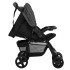 Carrito de bebés 3 en 1 de acero gris oscuro y
