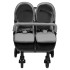Carrito para gemelos de acero gris claro y