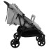Carrito para gemelos de acero gris claro y