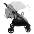Carrito para gemelos de acero gris claro y